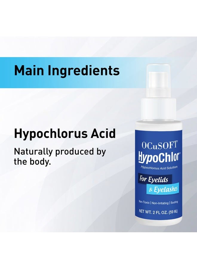 OCuSOFT HypoChlor Spray - Non-Irritating Hypochlorous Acid Spray & Eyelid Cleanser Solution to Remove Oil & Debris- 2 fl oz - Image 4